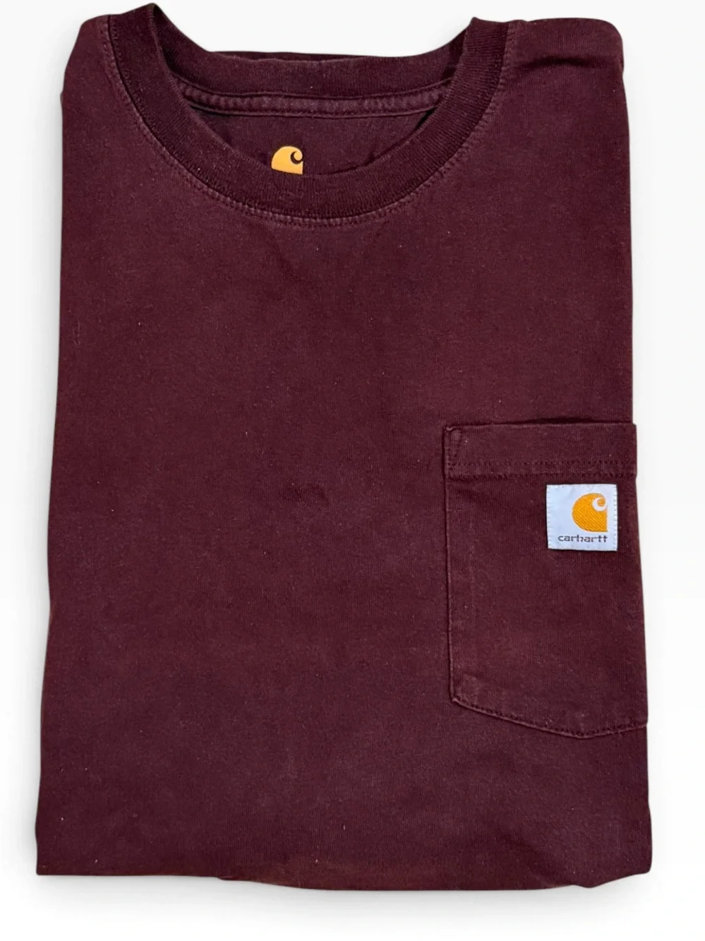 Carhartt Men’s Pocket T-Shirt in Burgundy XL